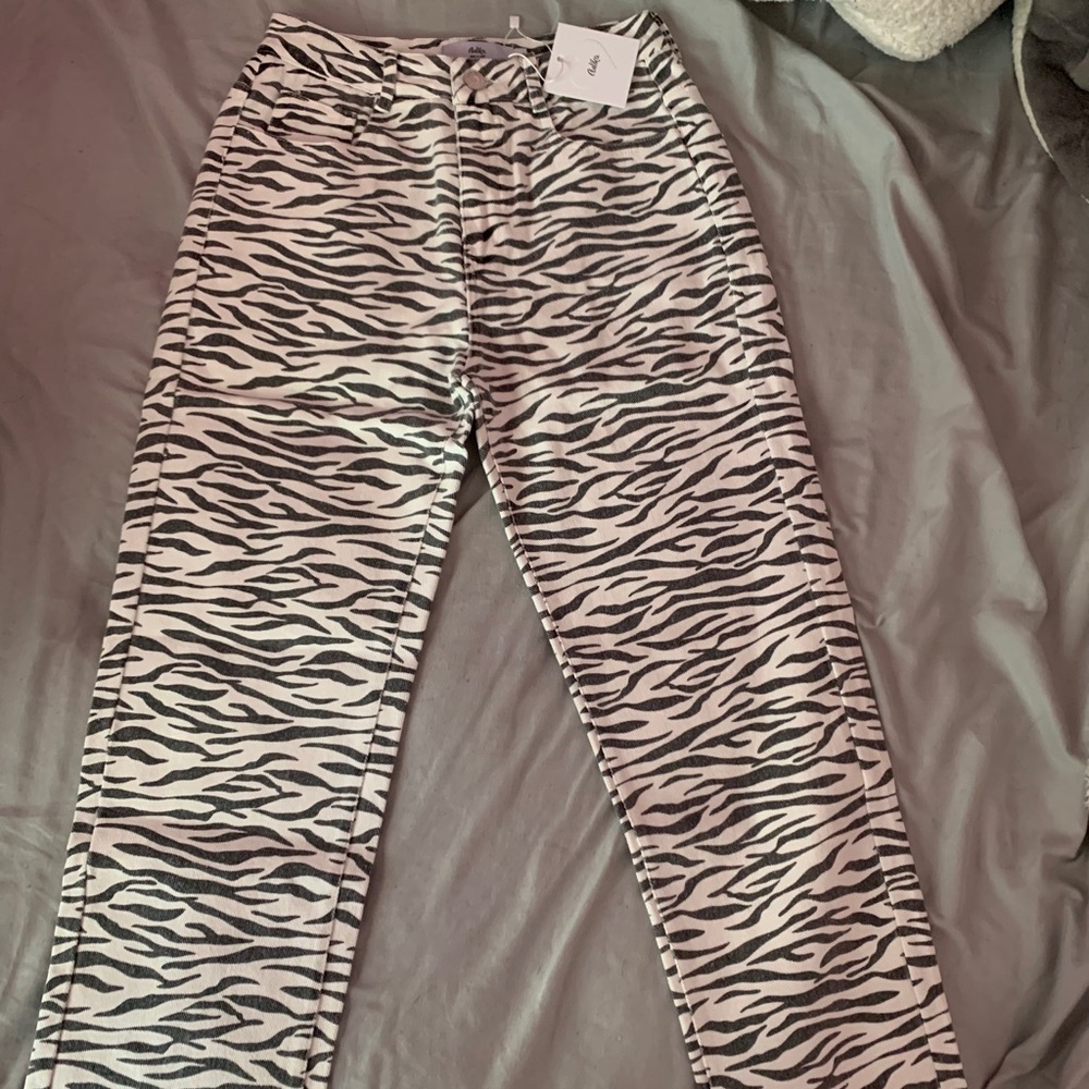 Adika Zebra Print Jeans- never worn